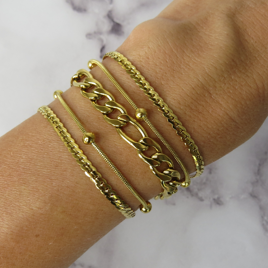 Bold 5 Stacked Bracelet