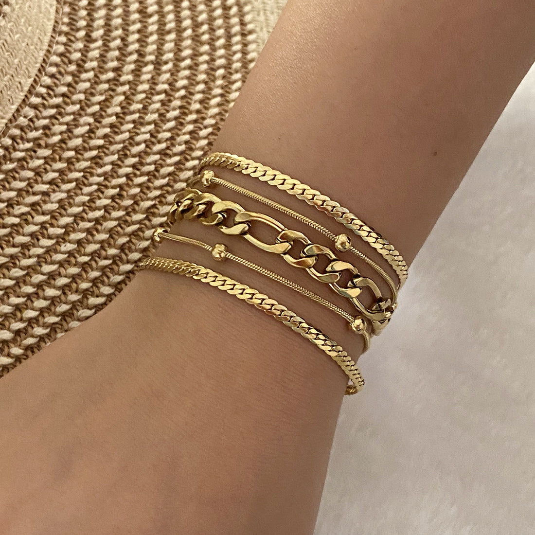Bold 5 Stacked Bracelet