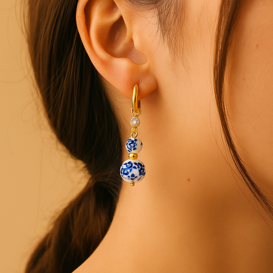 Daisy Double Bead Earrings