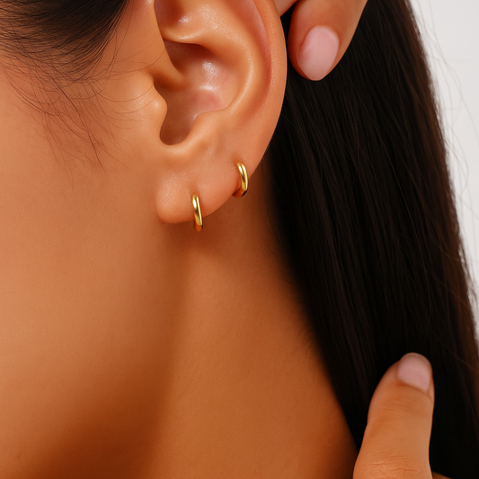 Hoop Huggie Earrings