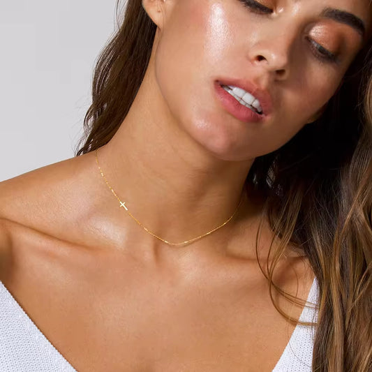 Minimalist Gold Cross Necklace