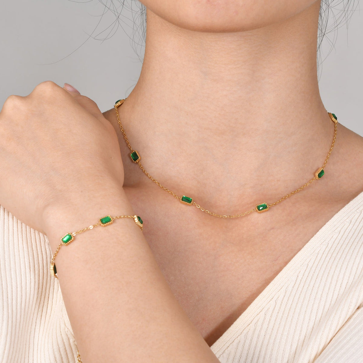Emerald Green Zircon Bracelets