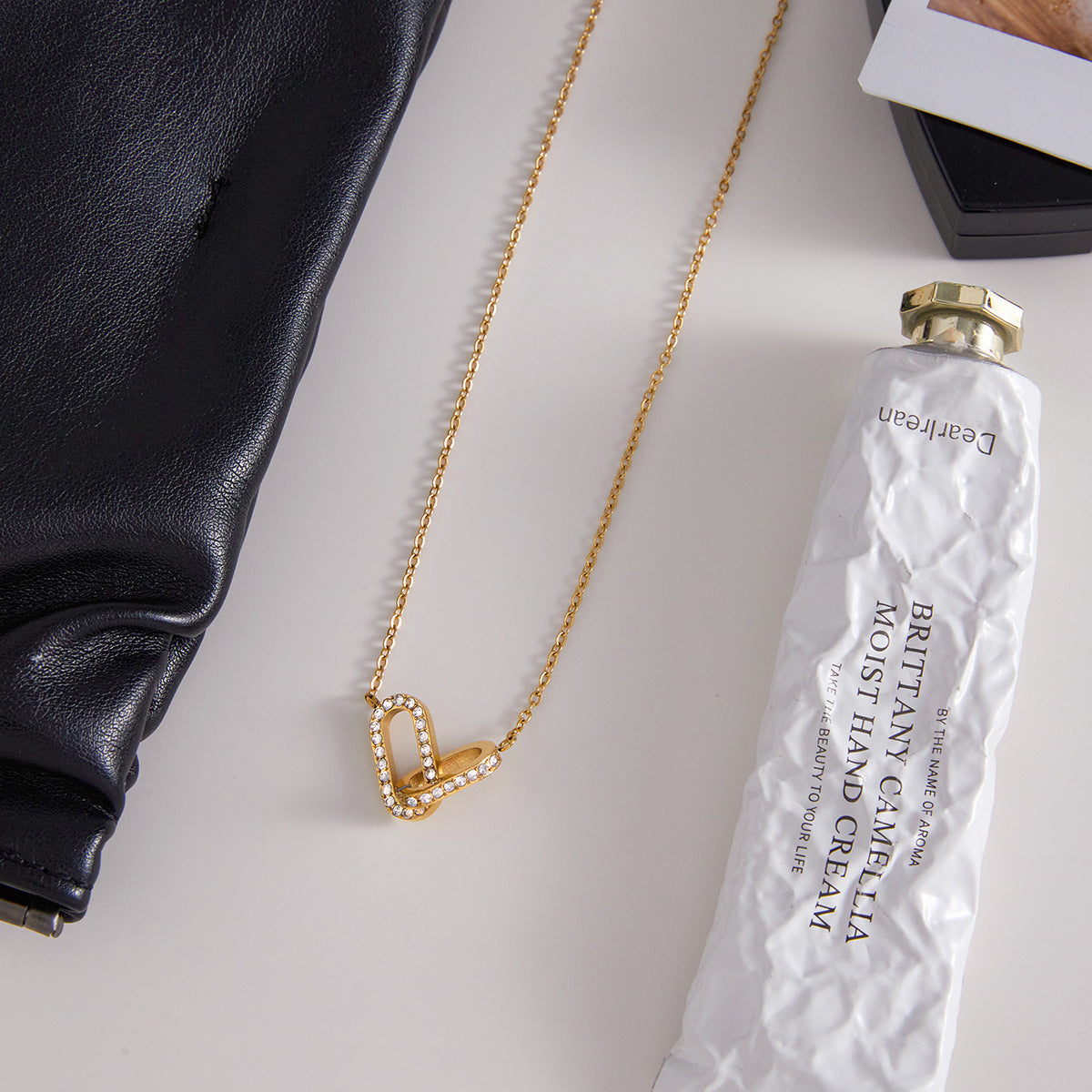 Pave Link Toggle Necklace