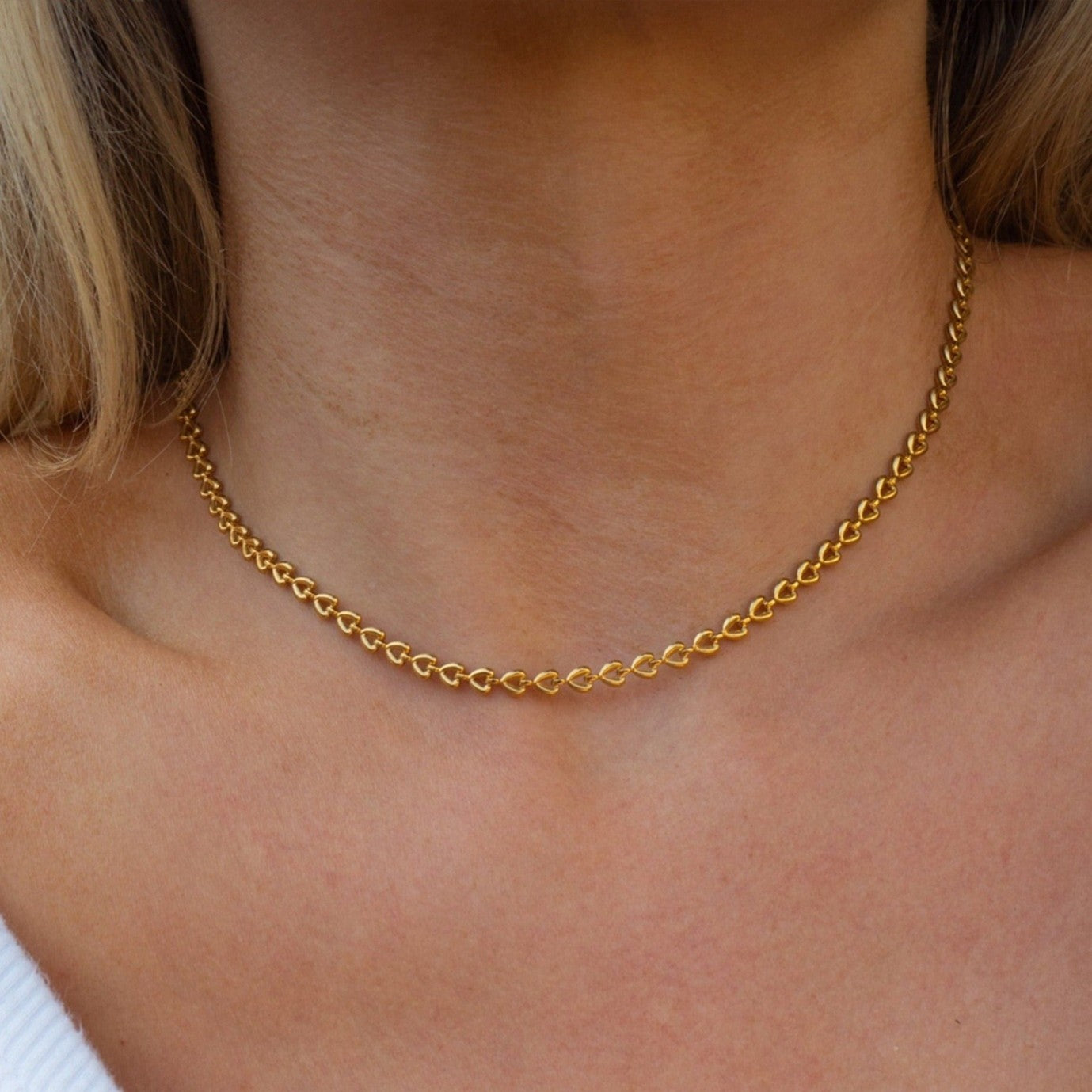 Heart Link Chain Necklace